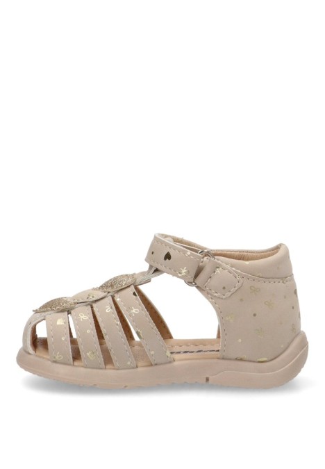 Sandalia de niña BEPPI 2214130 beige sintetico suela plana
