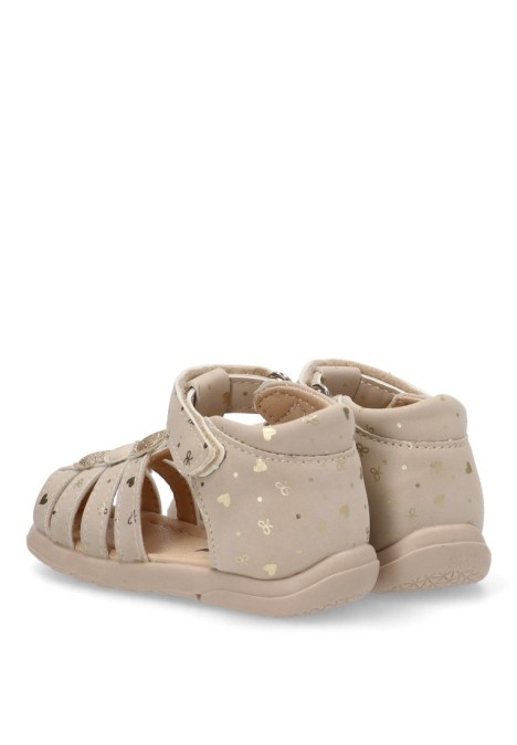 Sandalia de niña BEPPI 2214130 beige sintetico suela plana