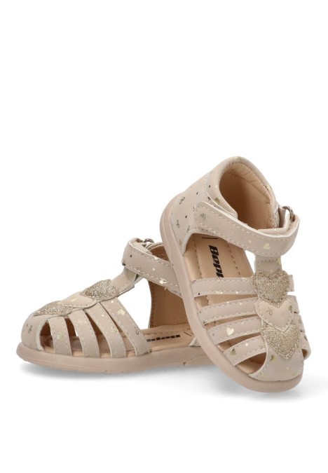Sandalia de niña BEPPI 2214130 beige sintetico suela plana