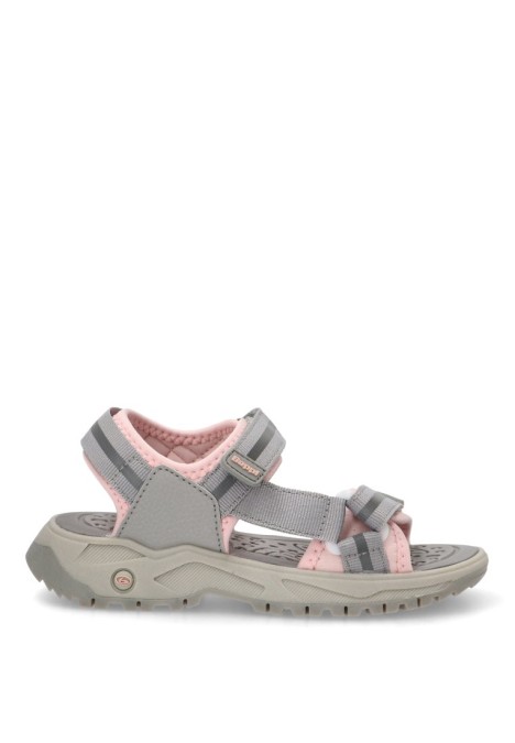 Sandalia de niña BEPPI 2211420 gris textil  suela plana