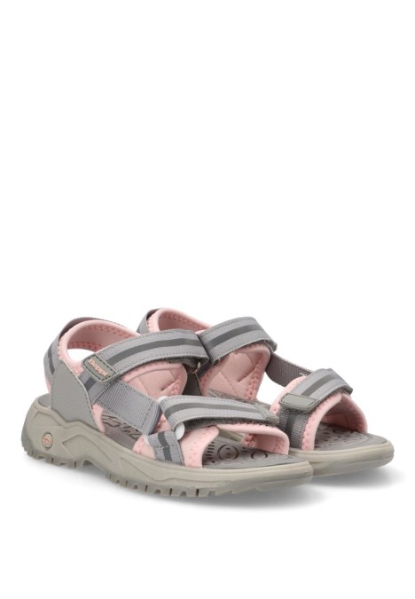Sandalia de niña BEPPI 2211420 gris textil  suela plana