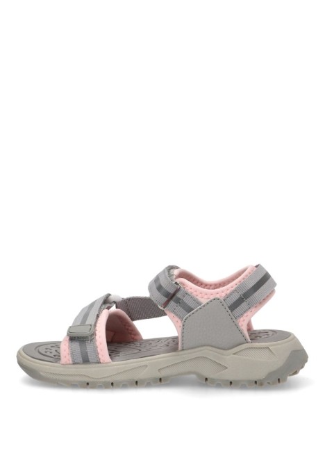 Sandalia de niña BEPPI 2211420 gris textil  suela plana