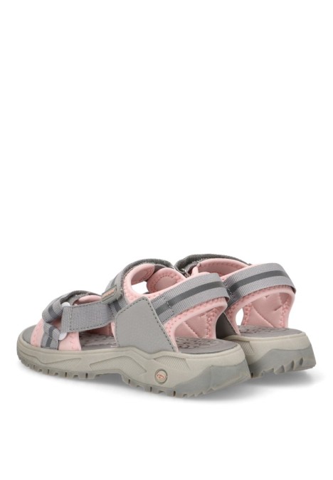 Sandalia de niña BEPPI 2211420 gris textil  suela plana
