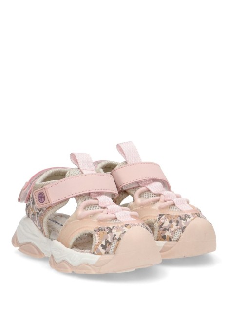 Sandalia de niña BEPPI 2210900 rosa sintetico suela plana