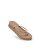 Chanclas sandalias playa de mujer ETIKA c-10102 beige goma cuña media