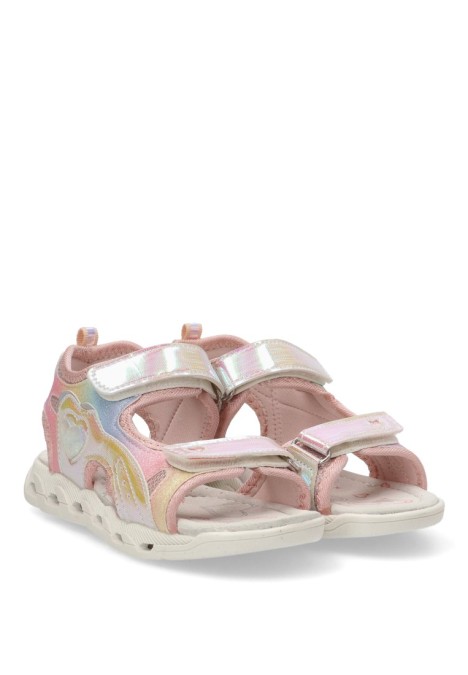 Sandalia de niña BUBBLE BOBBLE c997l rosa sintetico suela plana