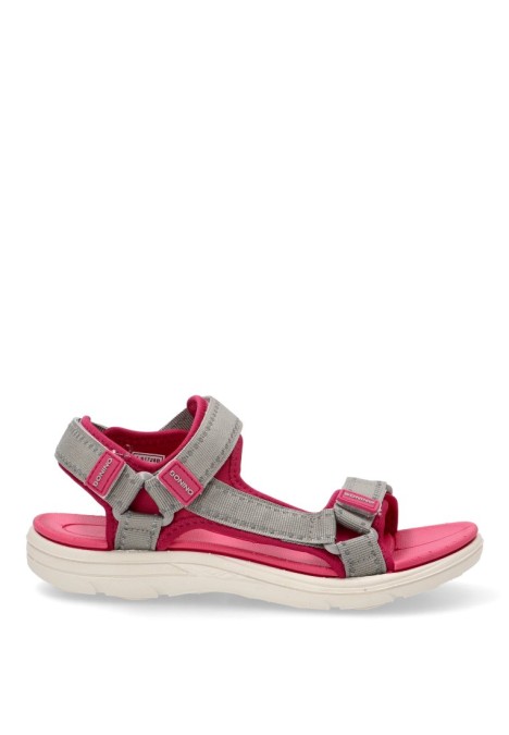 Sandalia de niña BONINO 5-s1728b fucsia textil  suela plana