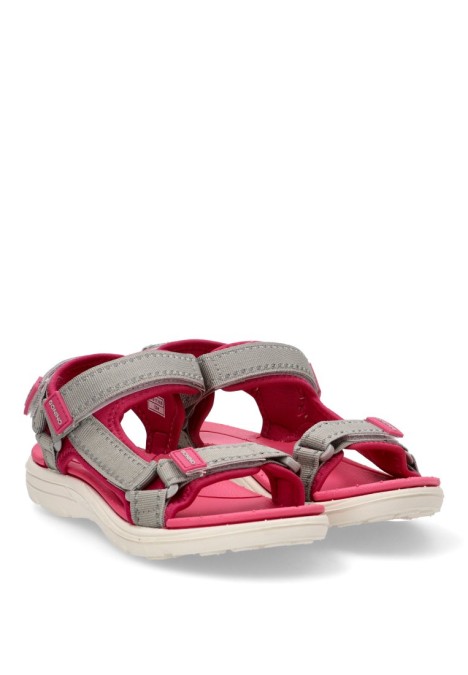 Sandalia de niña BONINO 5-s1728b fucsia textil  suela plana