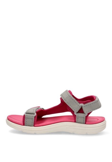 Sandalia de niña BONINO 5-s1728b fucsia textil  suela plana