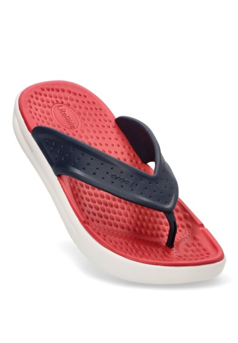 Chanclas sandalias playa de hombre CROCS 211101 marino goma suela plana