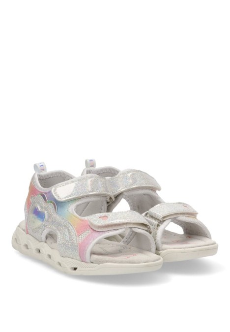 Sandalia de niña BUBBLE BOBBLE c997l blanco sintetico suela plana