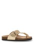 Sandalia de mujer Luna Collection n1ay-1618 oro sintetico suela plana