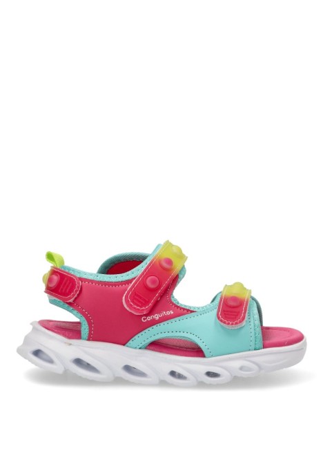 Sandalia de niña CONGUITOS cosh260012 rosa sintetico suela plana