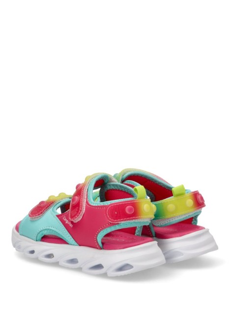 Sandalia de niña CONGUITOS cosh260012 rosa sintetico suela plana