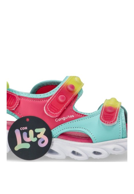 Sandalia de niña CONGUITOS cosh260012 rosa sintetico suela plana
