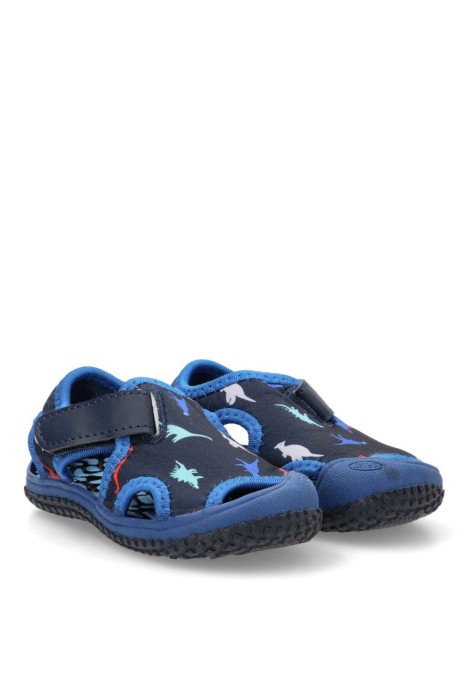 Chanclas sandalias playa de niño LUNA KIDS c161 azul textil  suela plana