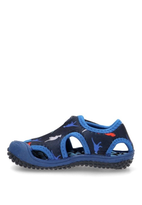 Chanclas sandalias playa de niño LUNA KIDS c161 azul textil  suela plana