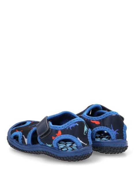 Chanclas sandalias playa de niño LUNA KIDS c161 azul textil  suela plana