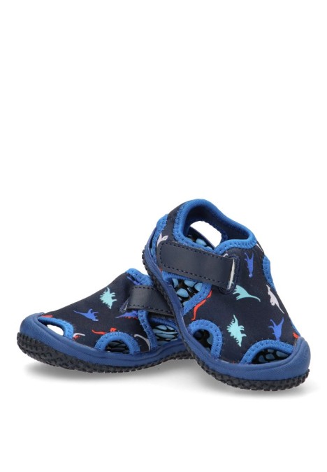 Chanclas sandalias playa de niño LUNA KIDS c161 azul textil  suela plana