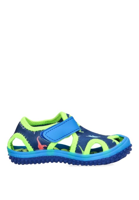 Chanclas sandalias playa de niño LUNA KIDS c161 verde textil  suela plana