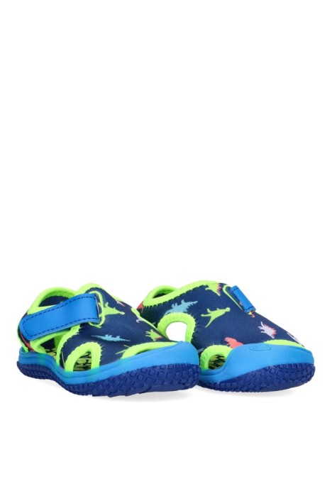 Chanclas sandalias playa de niño LUNA KIDS c161 verde textil  suela plana