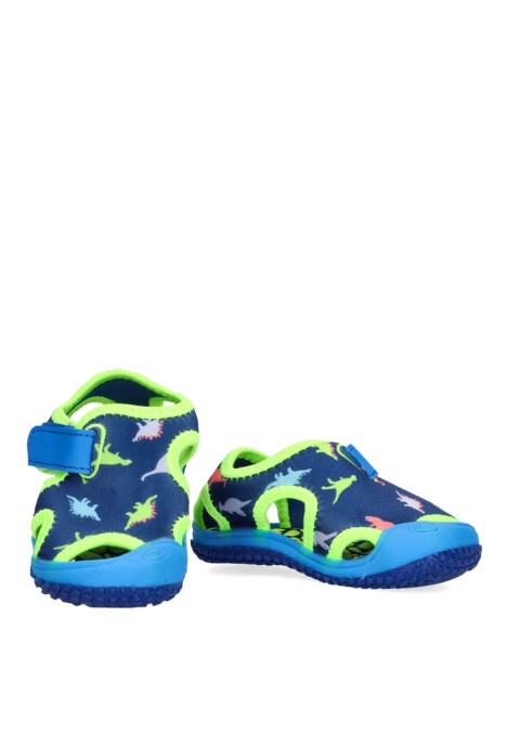 Chanclas sandalias playa de niño LUNA KIDS c161 verde textil  suela plana