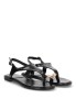 Sandalia de mujer Luna Collection bp-5277 negro sintetico suela plana