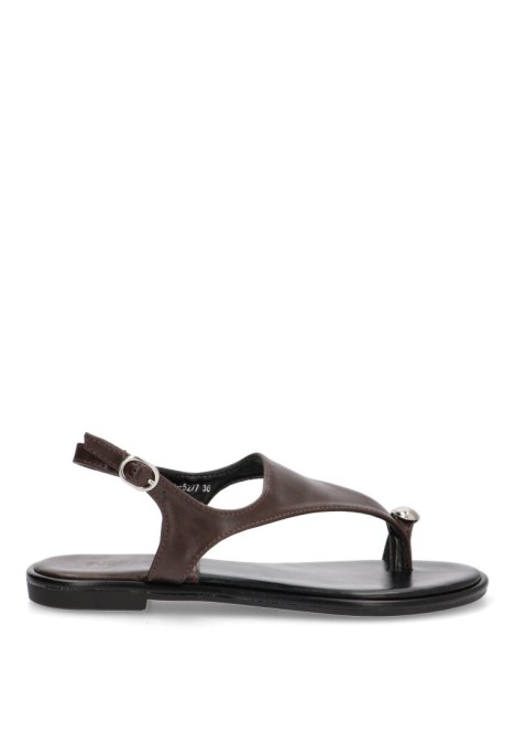 Sandalia de mujer Luna Collection bp-5277 marron sintetico suela plana