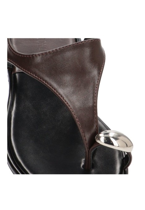 Sandalia de mujer Luna Collection bp-5277 marron sintetico suela plana
