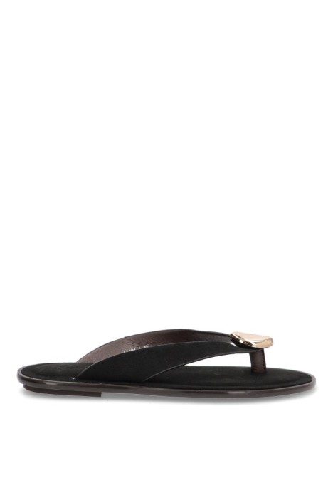 Sandalia de mujer SORAIA xzy-2a001 negro sintetico suela plana