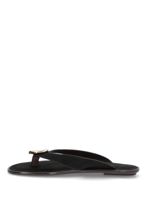 Sandalia de mujer SORAIA xzy-2a001 negro sintetico suela plana