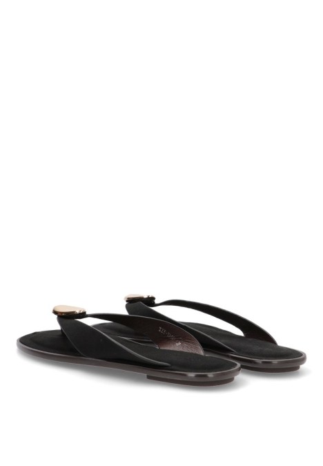 Sandalia de mujer SORAIA xzy-2a001 negro sintetico suela plana