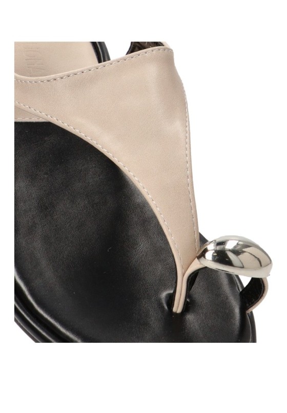 Sandalia de mujer Luna Collection bp-5277 beige sintetico suela plana