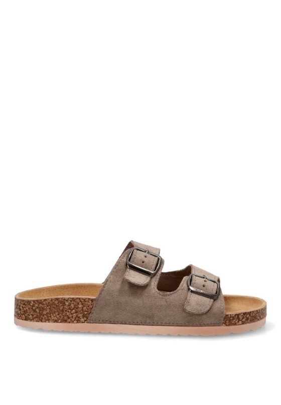 Sandalia de mujer Luna Collection 27-377 beige sintetico suela plana