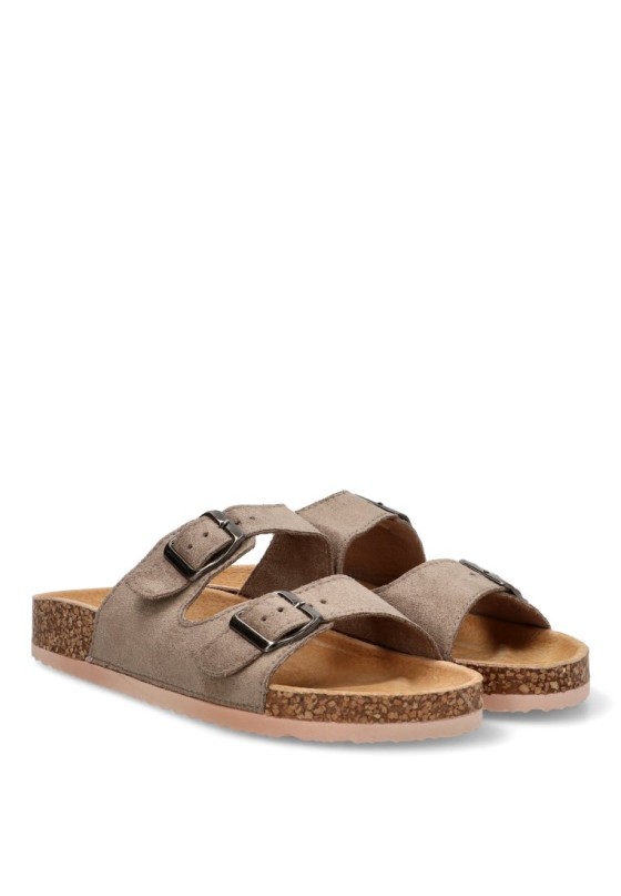 Sandalia de mujer Luna Collection 27-377 beige sintetico suela plana