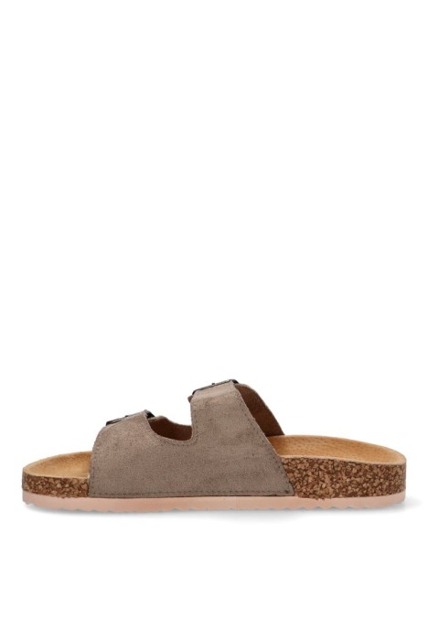 Sandalia de mujer Luna Collection 27-377 beige sintetico suela plana