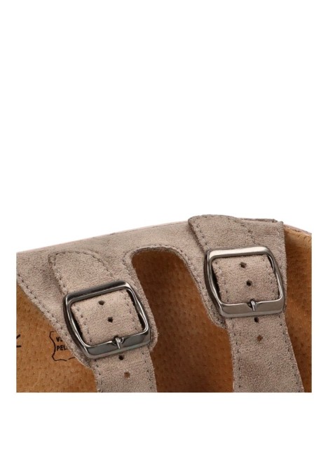 Sandalia de mujer Luna Collection 27-377 beige sintetico suela plana