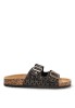 Sandalia de mujer Luna Collection 27-2531 negro sintetico suela plana