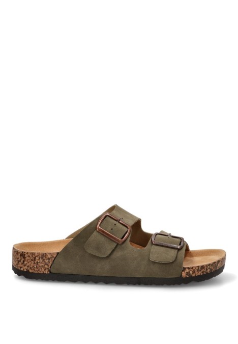 Sandalia de hombre Luna Collection 27-2012c kakhi sintetico suela plana