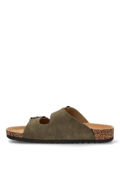 Sandalia de hombre Luna Collection 27-2012c kakhi sintetico suela plana