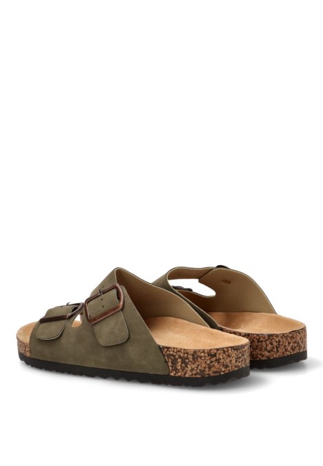 Sandalia de hombre Luna Collection 27-2012c kakhi sintetico suela plana