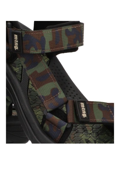 Sandalia de hombre MUSTANG 84660 kakhi textil  suela plana