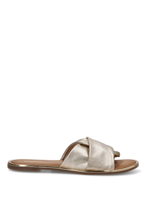 Sandalia de mujer GIOSEPPO whately oro piel suela plana