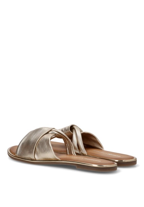 Sandalia de mujer GIOSEPPO whately oro piel suela plana