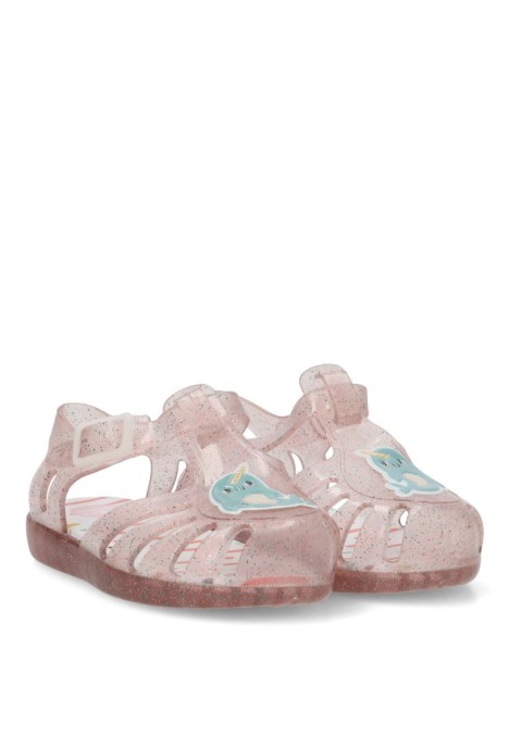 Chanclas sandalias playa de niña GIOSEPPO sosua rosa goma suela plana