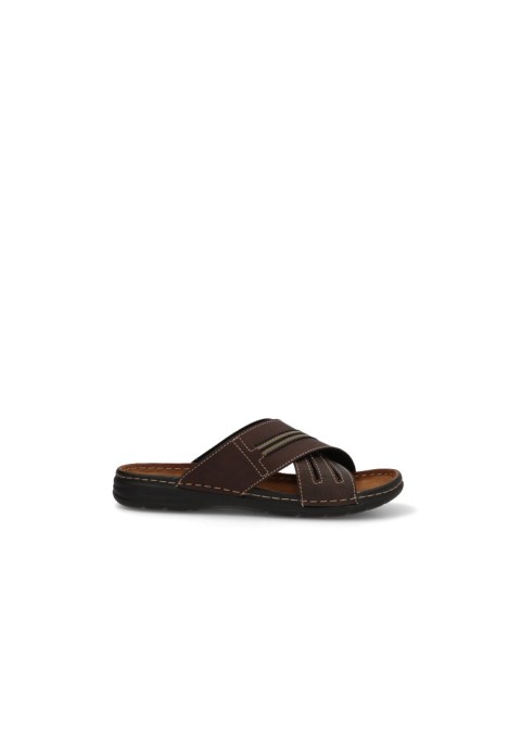 Sandalia de hombre ARIZONA 611 marron sintetico suela plana