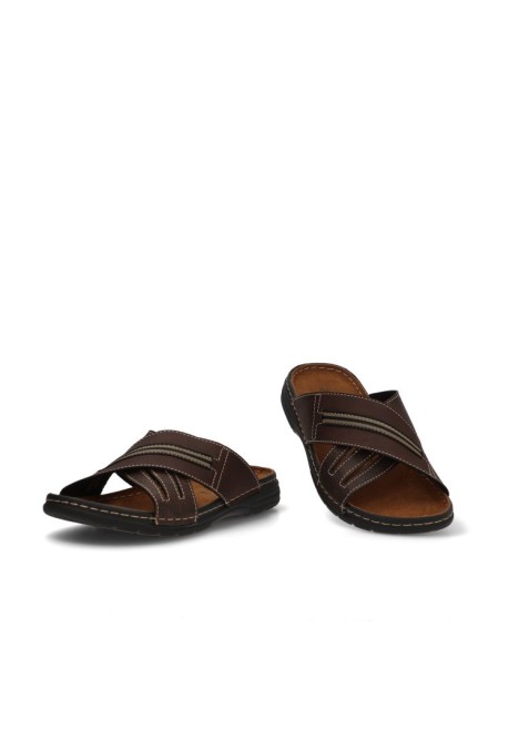 Sandalia de hombre ARIZONA 611 marron sintetico suela plana