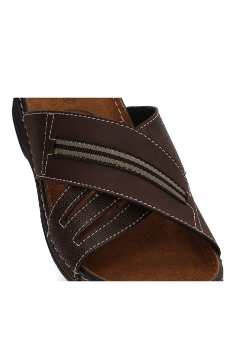 Sandalia de hombre ARIZONA 611 marron sintetico suela plana