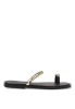 Sandalia de mujer SORAIA gz-2a015 negro sintetico suela plana