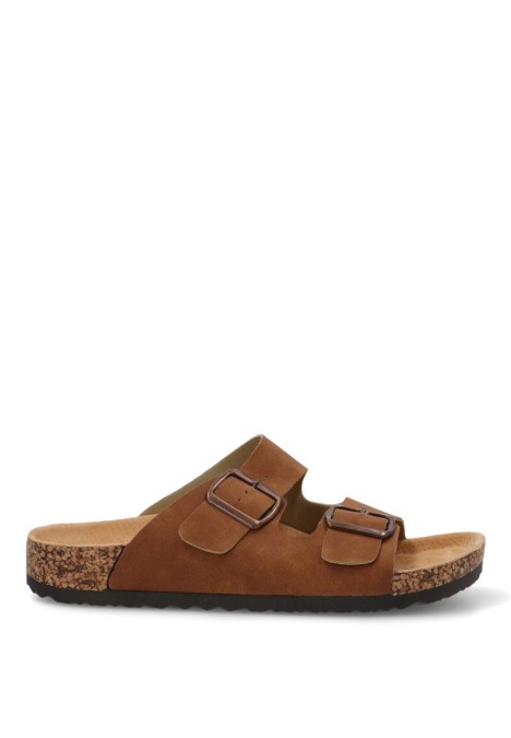Sandalia de hombre Luna Collection 27-2012c cuero sintetico suela plana